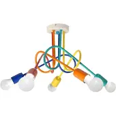Helam Plafonnier enfant LED OXFORD 5xE27/15W/230V
