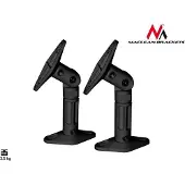 Macleans MC-528 speaker mount Table Plastic Black (1 paire, Installation murale, Inclinable, Rotatif), Pied + support mural pour enceinte, Noir
