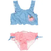 Playshoes Bikini 'Krebs' bleu fumé / or / rose / blanc