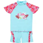 Playshoes Protection UV 'Flamingo' turquoise / mélange de couleurs / rose