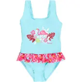 Playshoes Maillot de bain turquoise / citron vert / rose / pitaya / blanc