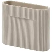 Muuto Ridge Vase Beige | H: 16.5 cm