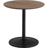 Muuto Soft Side Table Solid Smoked Oak|Black | Ø 48 H: 48 CM | Ø 18.9" H: 18.9"