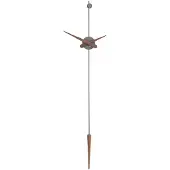 Nomon Punto Y Coma horloge T - Graphite Steel Finish Walnut