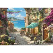 Schmidt Puzzle - SPIELE - Café sur la Riviera italienne - 1000 pièces - À partir de 12 ans