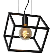 Lucide Lampe suspendue minimaliste noire FABIAN 1xE27 40W