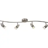 Lucide Projecteur de plafond Caro-Led Chrome mat 4 lumières