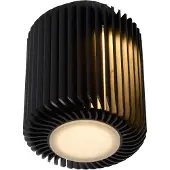 Lucide Lampe de table LED TURBIN noire 5 W, blanc chaud, 400 lm, aluminium, dimensions : 13,7 x 10,6 x 10,6 cm, IP20,