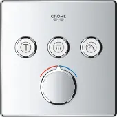 GROHE Mitigeur encastré SmartControl, trois vannes d'arrêt, rosette carrée, 29149000