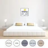 Vitality Pur - Drap-housse 100% coton - Split - Jersey stretch - Blanc - 140x200
