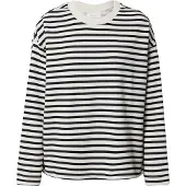 Armedangels Sweat-shirt 'FRANKAA' noir / blanc