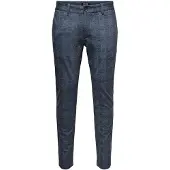 Only & Sons Pantalon chino 'ONSMark' bleu marine / bleu nuit / blanc