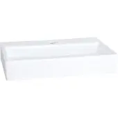 Differnz lavabo compact en céramique 38x7x24cm 1 trou de robinetterie blanc 38.003.00