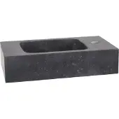 Differnz Bombai vasque de toilette 40x22x9cm pierre naturelle noir 38.005.30