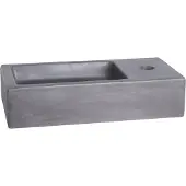 Differnz Ravo Lavabo pour WC Béton gris foncé 38.5 x 18.5 x 9 cm 38.005.35