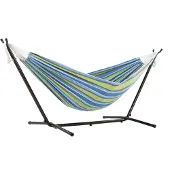VIVERE Hamac Double Avec Support - - Uhsdo8-24 - Coton Durable - 2 Personnes - Coloris Étonnants