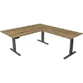 Kerkmann Move 3 elegant höhenverstellbarer Schreibtisch eiche rechteckig