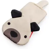 Balvi gant de four Woof! 34 x 16 cm polyester/silicone beige/rouge