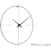 Nomon Bilbao Horloge Murale Bilbao L | Black fiberglass, black lacquered walnut hands