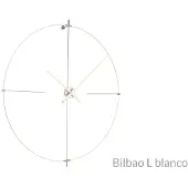 Nomon Bilbao Horloge Murale Bilbao L | White fiberglass, white lacquered walnut hands