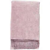 Nordal Plaid en velours à franges - violet clair