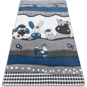 Rugsx Tapis PETIT FARM FERME ANIMAUX bleu 240x330 cm