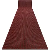 Rugsx Paillasson antidérapant pour les mètres courants GIN 3086 Liverpool extérieur, intérieur, sur caoutchouc - rouge 100 cm 100x400 cm