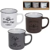 Excellent houseware Gobelets 330ml Set de 3, Tasse, Multicolore