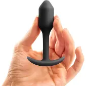 B-Vibe Snug Plug 1 - plug anal avec poids interne (55 g) - noir