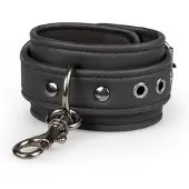 EasyToys - kit bondage collier menottes poignets chevilles - simili cuir noir