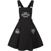 Hell Bunny Robe mi-longue de - Robe Salopette Samara - XS - 4XL - pour Femme - noir - Taille S