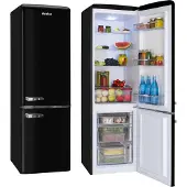 Amica Réfrigérateur-congélateur Retro AR8242N - congélateur bas - 55x61.5x181 cm (lxpxh) - 244 litres - classe E - noir