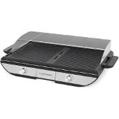 Riviera & Bar Combiné Plancha-Gril QPL700 2300 W Noir et Argent