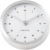 Karlsson Réveil Karlsson Tinge Brushed Steel White Dial