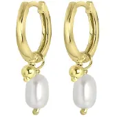 Lucardi Boucles d'oreilles or / blanc perle