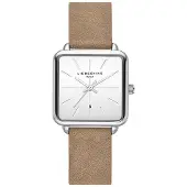 Liebeskind berlin Montre à affichage analogique brocart / argent / blanc