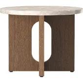 Audo Copenhagen Androgyne Table d'Appoint Ø50 Dark Stained Oak | Kunis Breccia