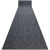 Rugsx Paillasson antidérapant pour les mètres courants GIN 2126 Liverpool extérieur, intérieur, sur caoutchouc - gris 80 cm 80x220 cm