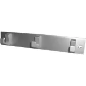 Hermeta Porte-serviettes 3 crochets Hauteur 35 mm Longueur 210 mm Aluminium anodisé argent Saillie 33,...