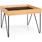 Besoa Big Lyon table basse mélaminé / MDF avec structure en acier plaqué chêne noir