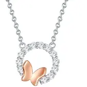 Rafaela Donata Chaîne or rose / argent / transparent