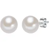 Valero Pearls Boucles d'oreilles argent / blanc naturel