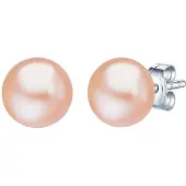 Valero Pearls Boucles d'oreilles abricot / argent