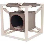 Quapas! Lit pour chats avec hamac Catcube Vert olive M 54x54x54 cm