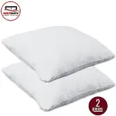 Herzberg Paquet de 2 oreillers avec mousse à mémoire de forme déchiquetée