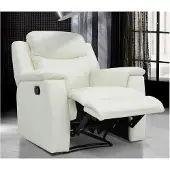 Vente-Unique.nl Fauteuil Relax Evasion En Cuir - Blanc Ivoire