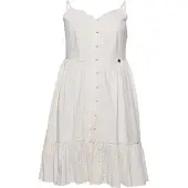 Superdry Broderie Mini Sleeveless Short Dress Beige M Femme