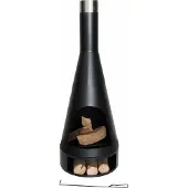 RedFire Foyer de jardin Kingsley 44x120cm acier - noir