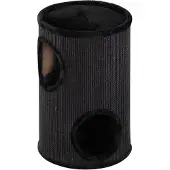 Ebi Trend Cat Dome Everlast Tower 2-Niveau (56 cm, Noir)