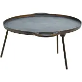 Esschert Design Plaque à pizza pour le barbecue, en fonte sur 3 pieds, deux poignées, Ø 37,5 x H27 cm, robuste, stable, coupe à feu/foyer